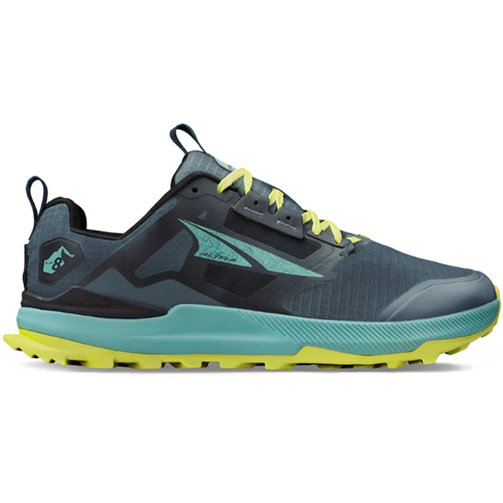 Men's Altra Lone Peak 8, Black/Green, 12 D Medium