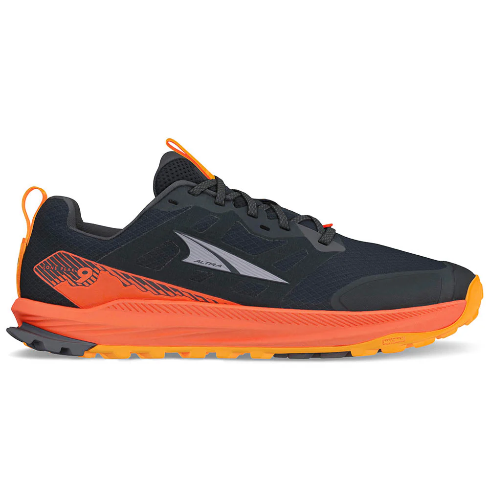 Men's Altra Lone Peak 9, Black/Red, 15 D Medium
