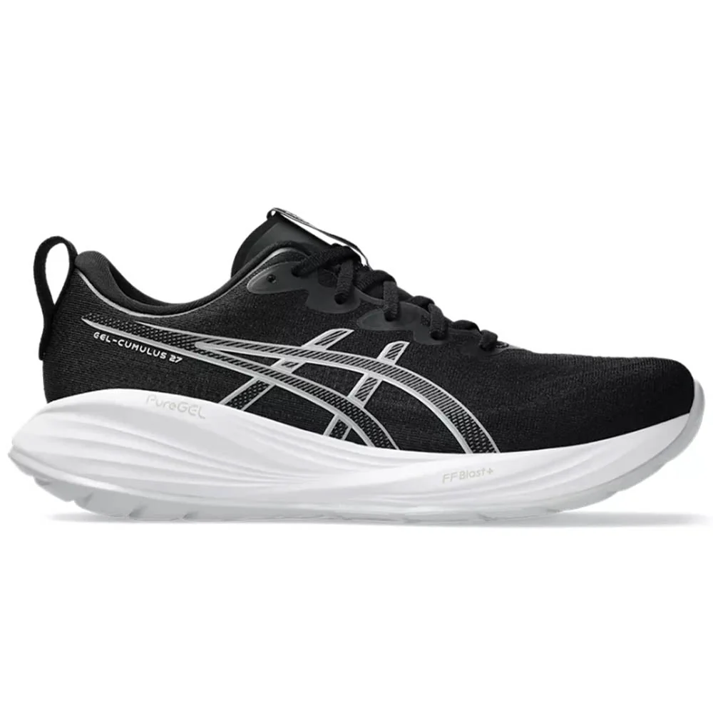 Men's Asics Gel-Cumulus 27, Black/Concrete, 14 2E Wide
