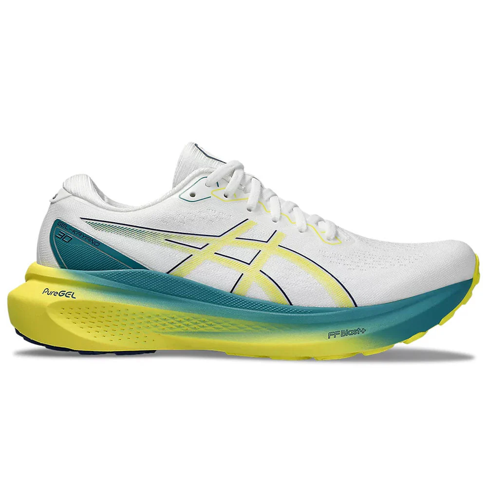 Men's Asics Gel-Kayano 30, White/Bright Yellow, 7 D Medium