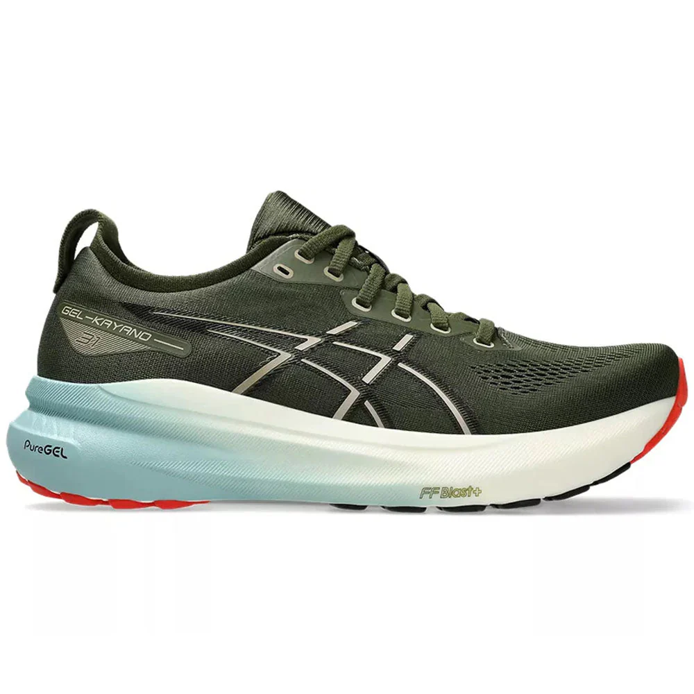 Men's Asics Gel-Kayano 31, Smog Green/Black, 8 D Medium