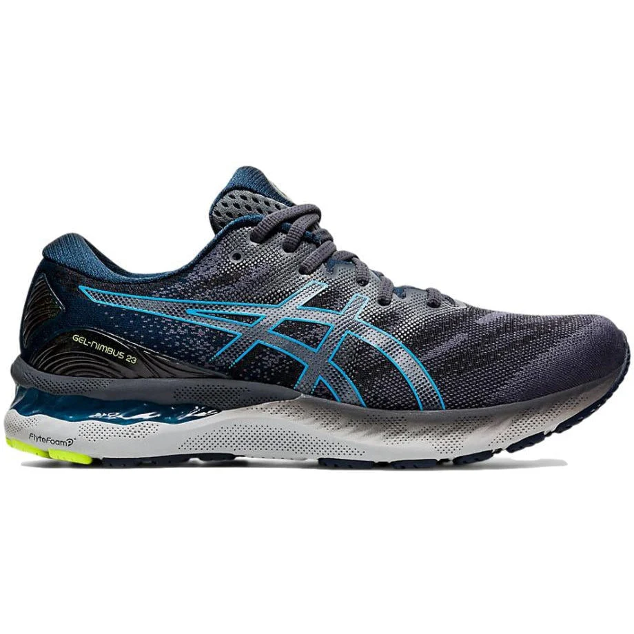 Men's Asics Gel-Nimbus 23, Carrier Grey/Digital Aqua, 7.5 D Medium