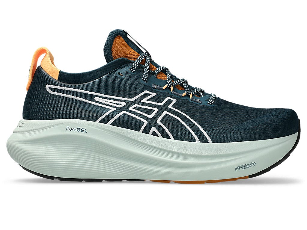 Men's Asics Gel-Nimbus 27, Nature Bathing/Tranquil Teal, 12.5 D Medium