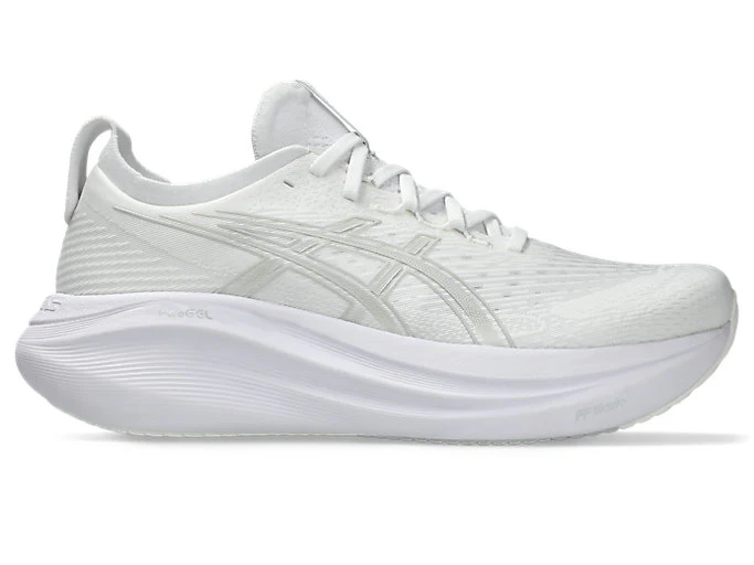 Men's Asics Gel-Nimbus 27, White/Glacier Grey, 11 D Medium