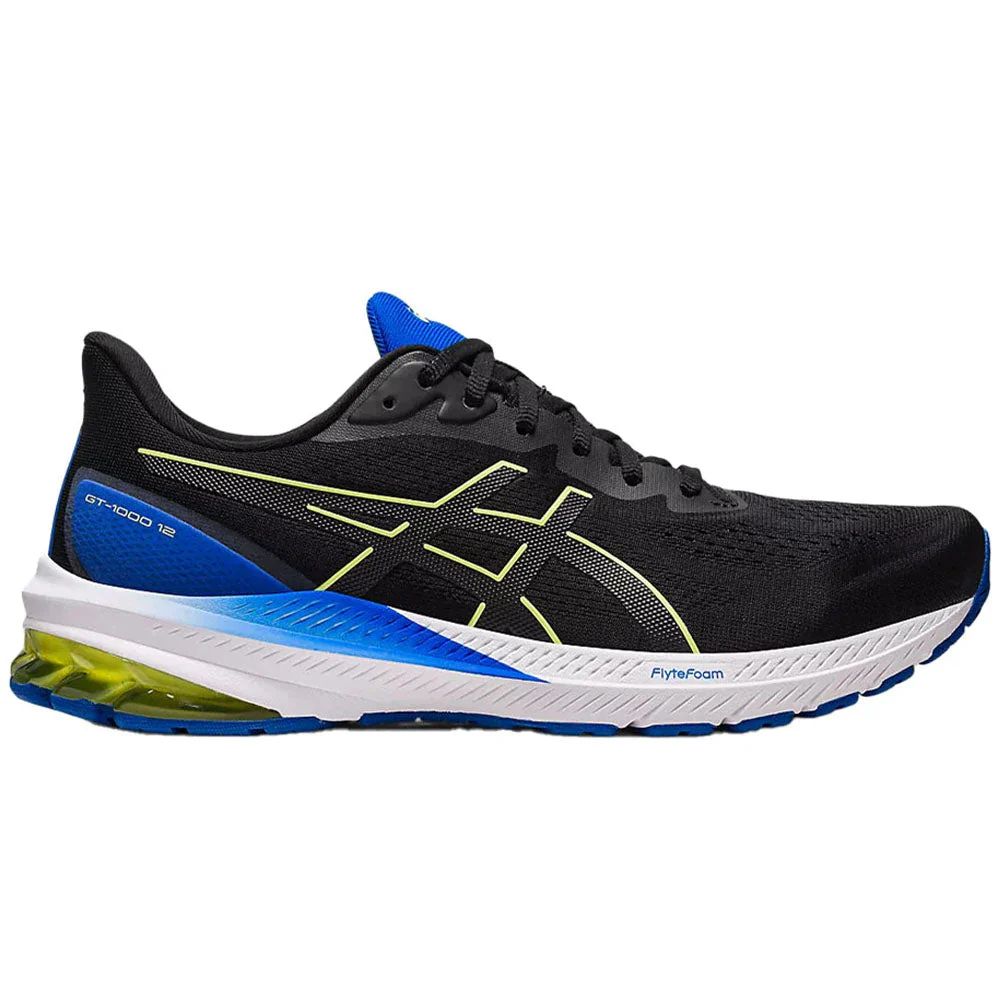 Men's Asics GT-1000 12, Black/Glow Yellow, 13 D Medium