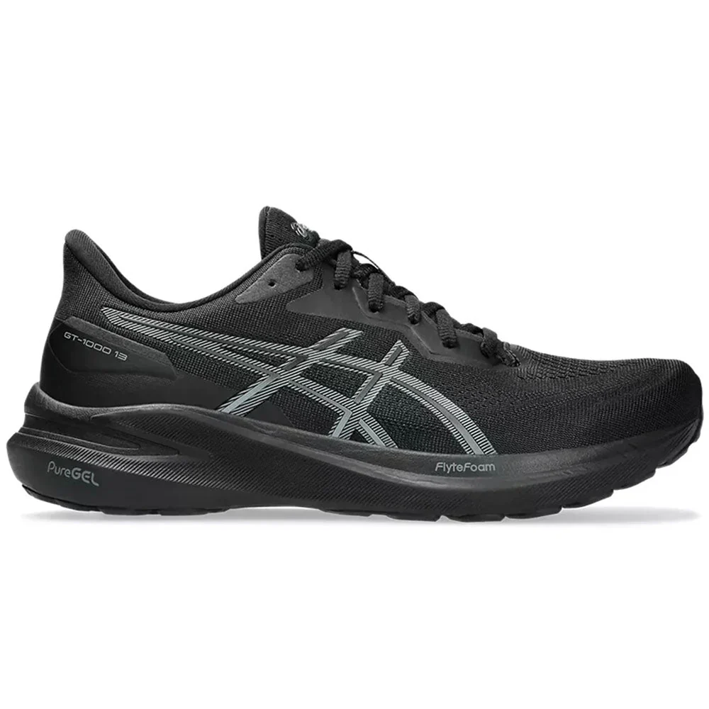 Men's Asics GT-1000 13, Black/Steel Grey, 10 4E Extra Wide