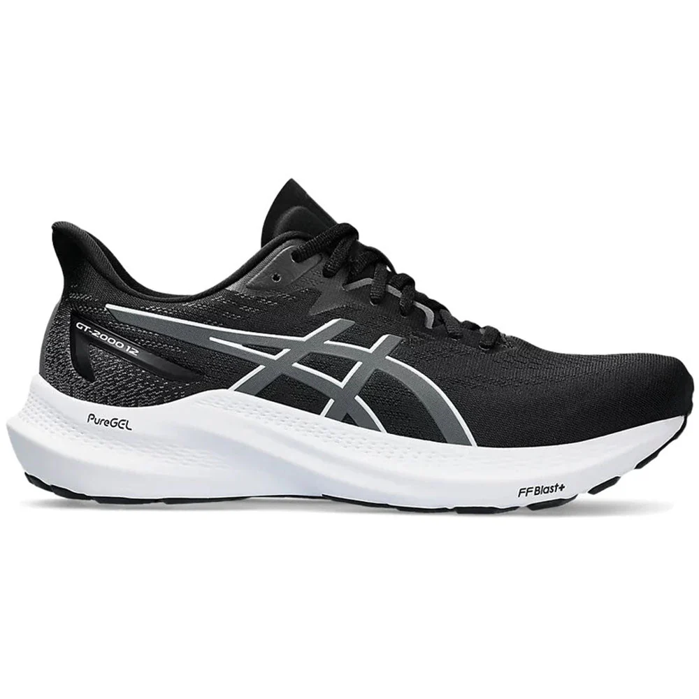 Men's Asics GT-2000 12, Black/Carrier Grey, 14 D Medium