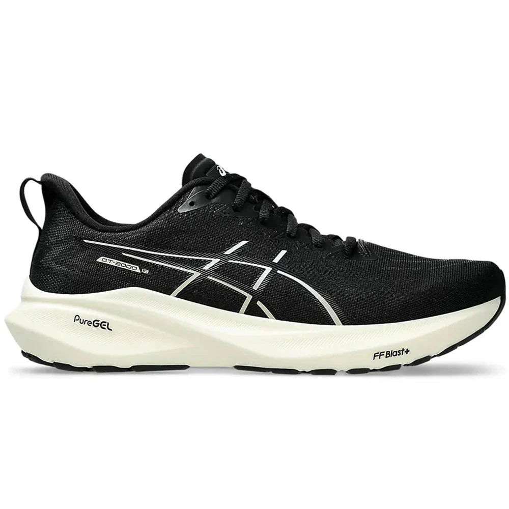 Men's Asics GT-2000 13, Black/White, 9.5 2E Wide