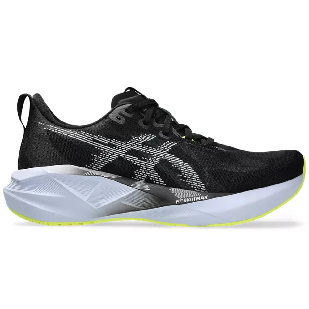 Men's Asics Novablast 5, Black/Blue Fade, 11.5 D Medium
