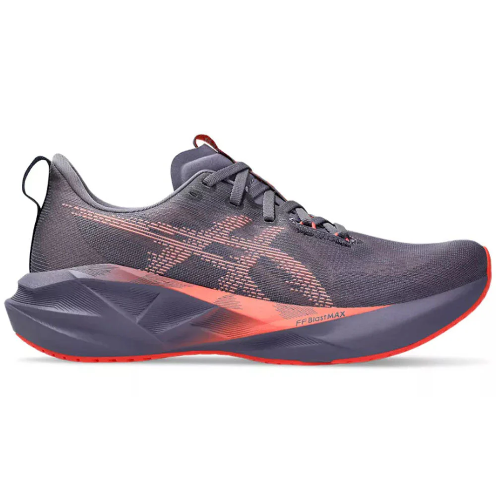 Men's Asics Novablast 5, Greyish Purple/Coral Reef, 11.5 D Medium