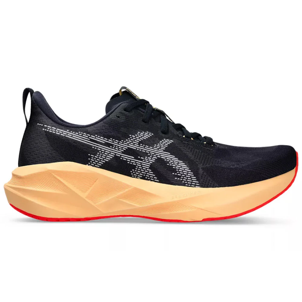 Men's Asics Novablast 5, Midnight/Orange Glow, 11.5 2E Wide