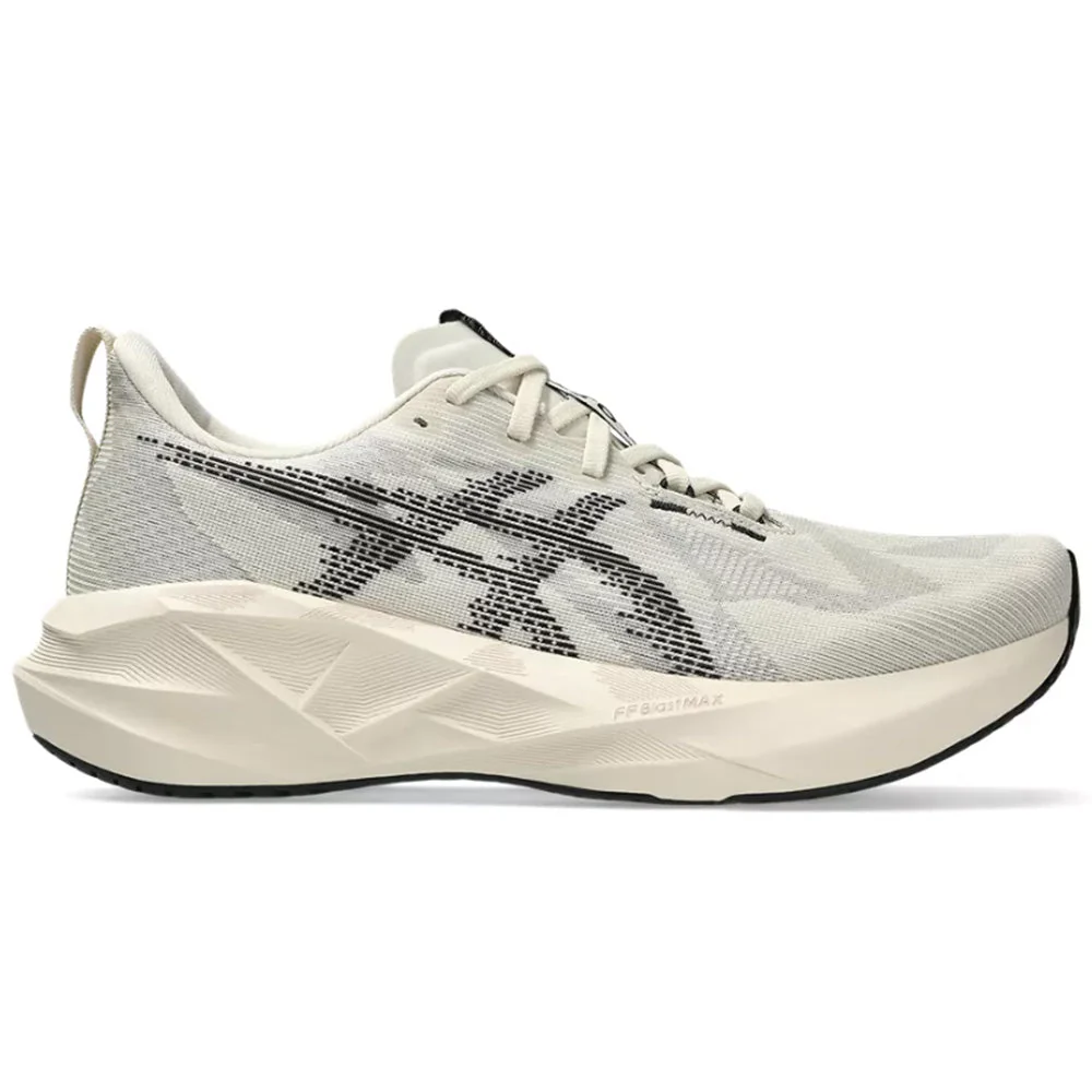 Men's Asics Novablast 5, Oatmeal/Black, 12 D Medium