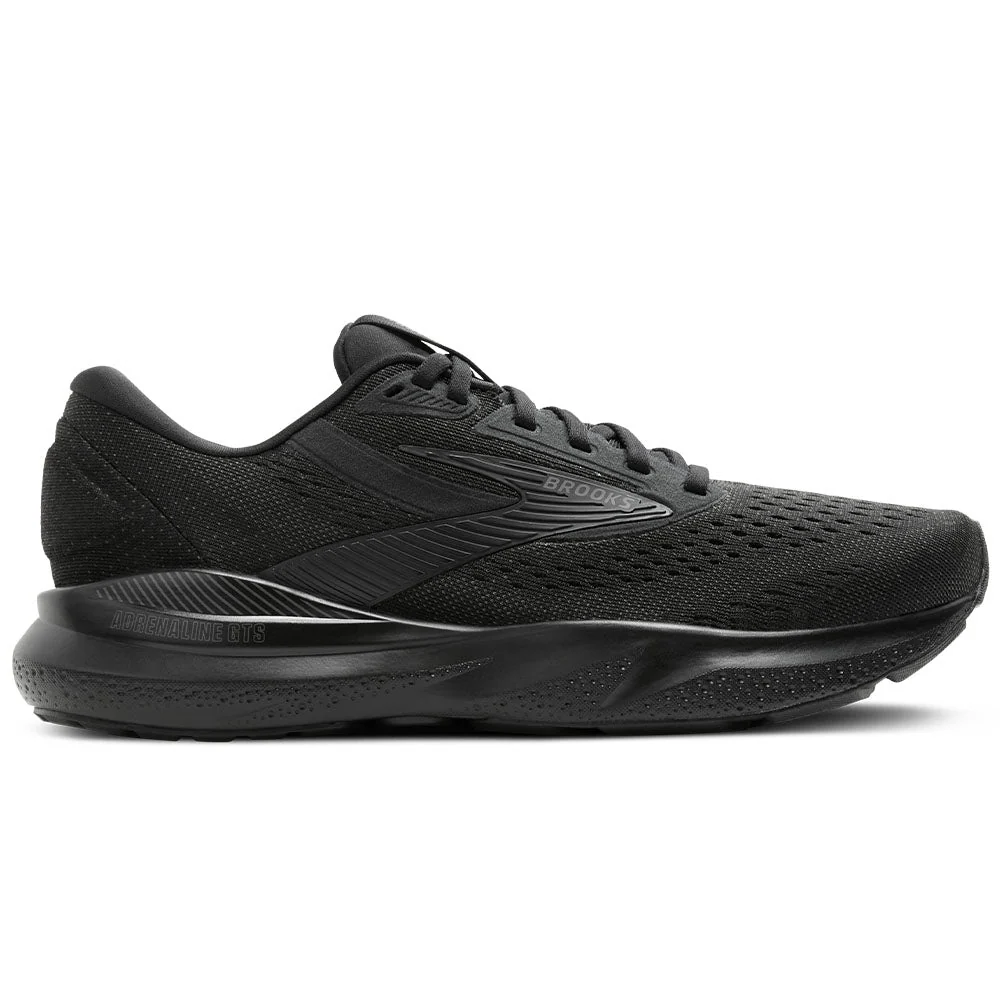 Men's Brooks Adrenaline GTS 24, Black/Black/Ebony, 10 4E Extra Wide