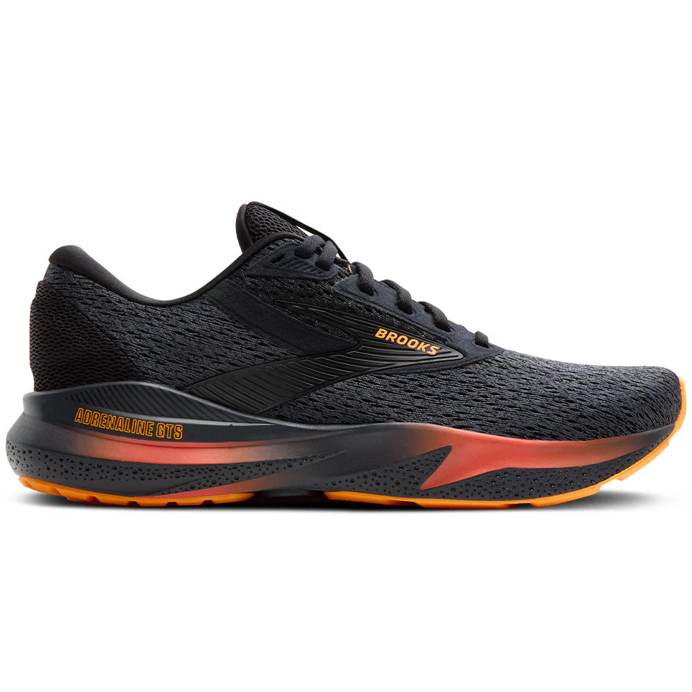 Men's Brooks Adrenaline GTS 24, Black/Ebony/Burnt Sienna, 8 D Medium