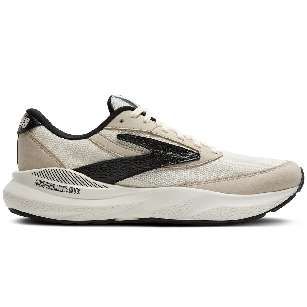 Men's Brooks Adrenaline GTS 24, Coconut/SilverLining/Black, 13 D Medium