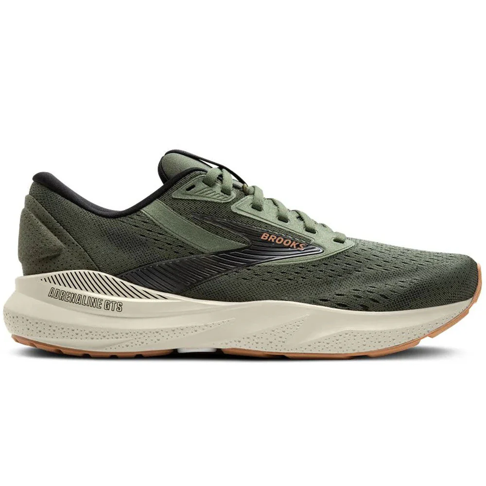 Men's Brooks Adrenaline GTS 24, Thyme/Black/Pelican, 8.5 D Medium