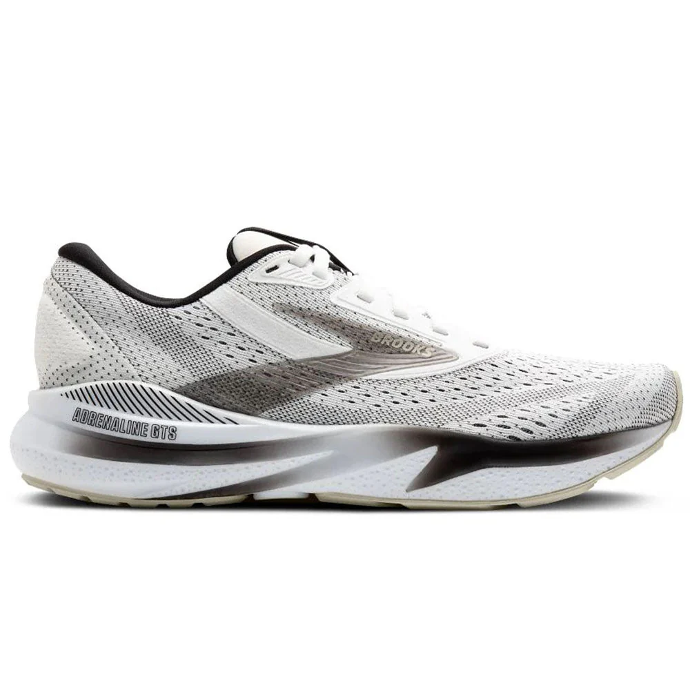 Men's Brooks Adrenaline GTS 24, White/Black/Pelican, 14 D Medium