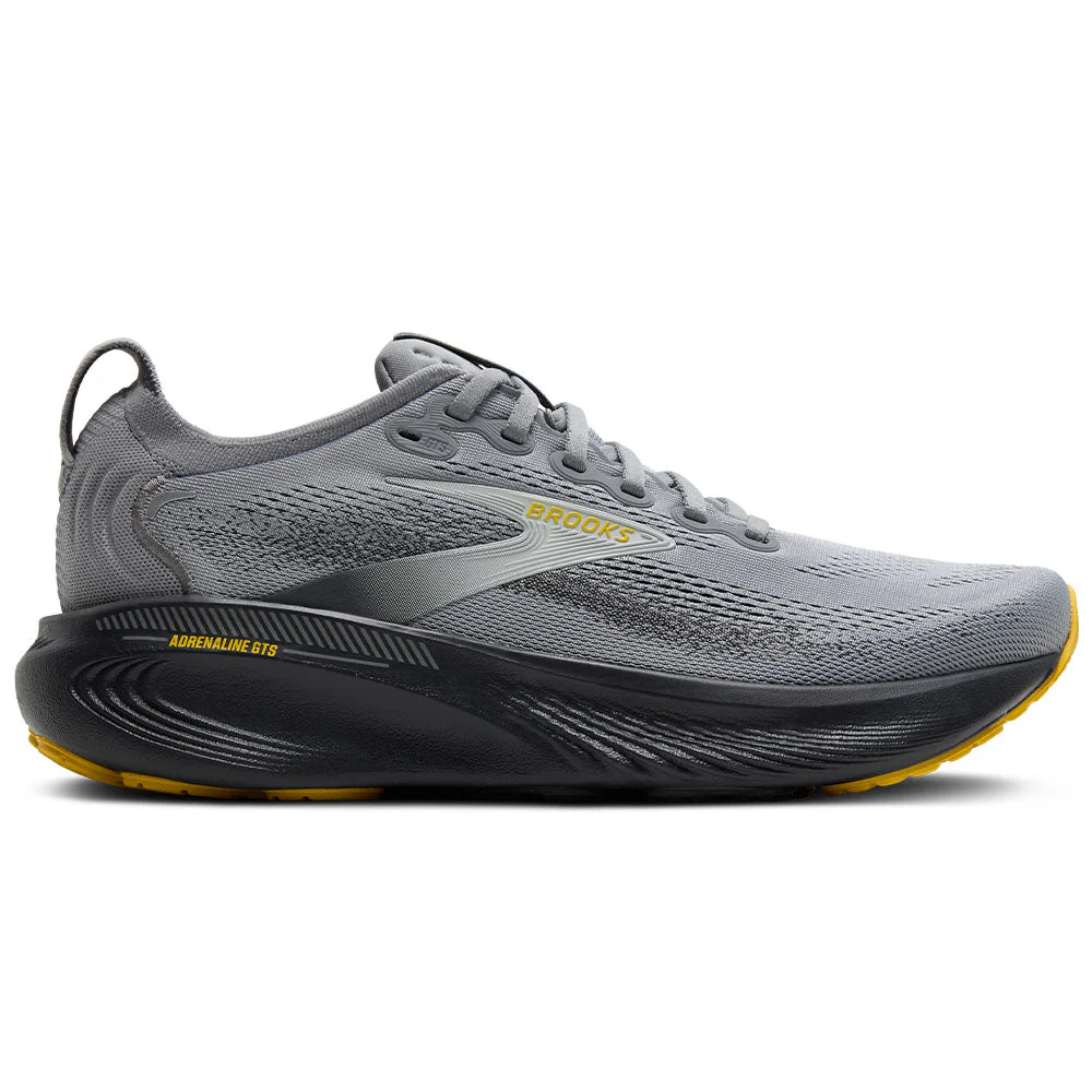 Men's Brooks Adrenaline GTS 25, Primer Grey/Ebony/Jasmin, 14 2E Wide