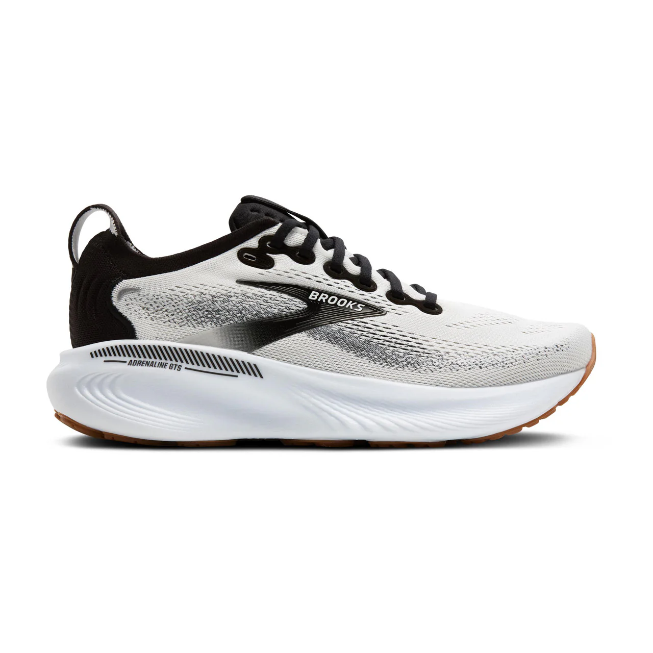 Men's Brooks Adrenaline GTS 25, White/Black/White, 14 2E Wide