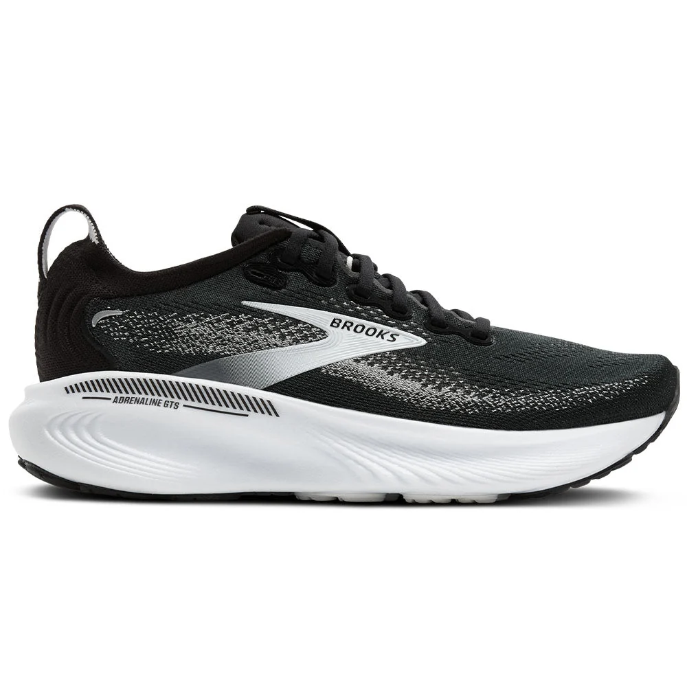 Men's Brooks Adrenaline GTS 25, Black/Grey/White, 9 2E Wide