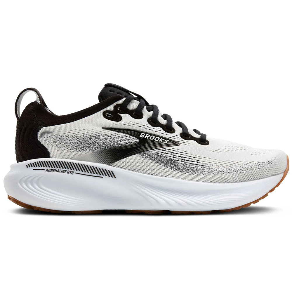 Men's Brooks Adrenaline GTS 25, White/Black/White, 11 D Medium