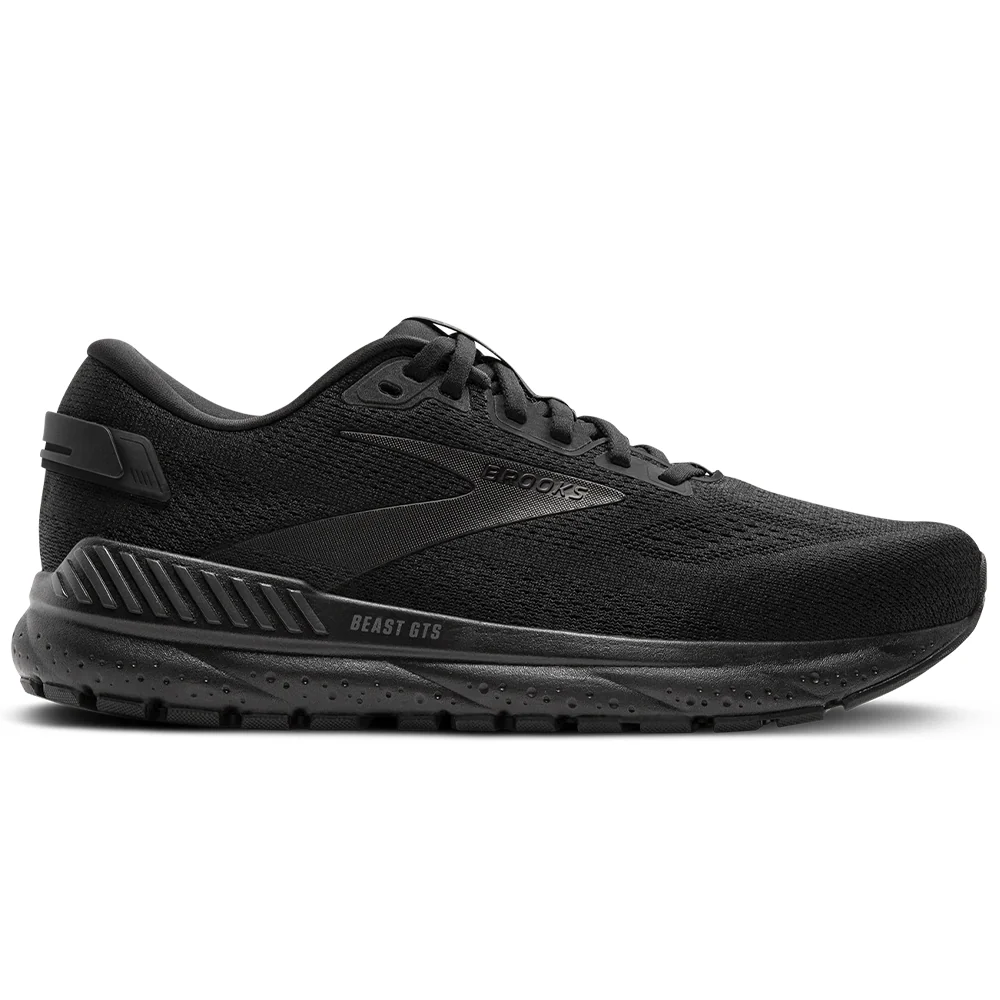 Men's Brooks Beast GTS 24, Black/Black/Ebony, 14 2E Wide