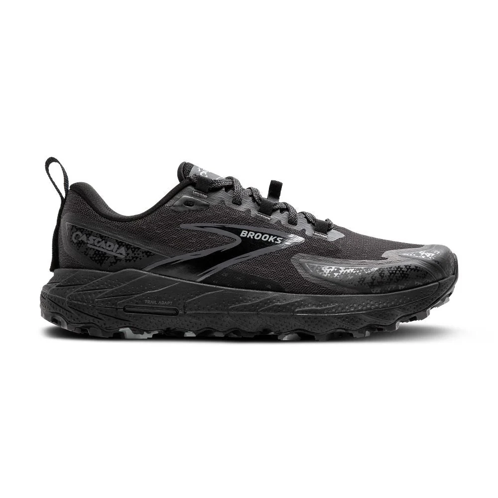 Men's Brooks Cascadia 18, Black/Blackened Pearl/Grey, 13 D Medium