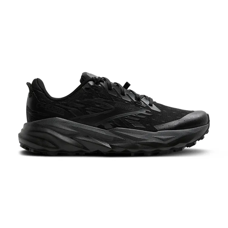 Men's Brooks Cascadia 19, Black/Black/Ebony, 10 B Narrow