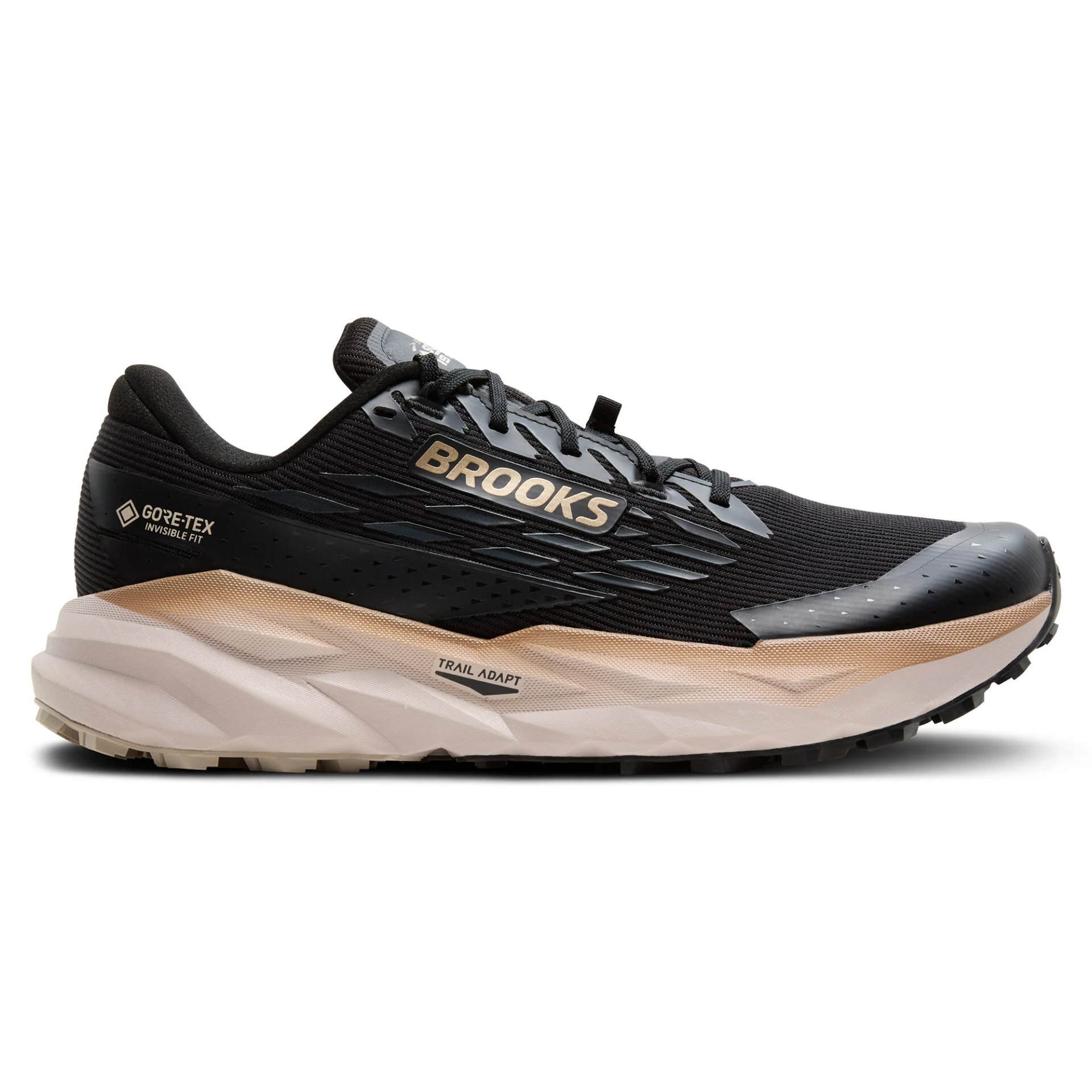 Men's Brooks Cascadia 19 GTX, Black/Ebony/Chateau Gray, 7 D Medium