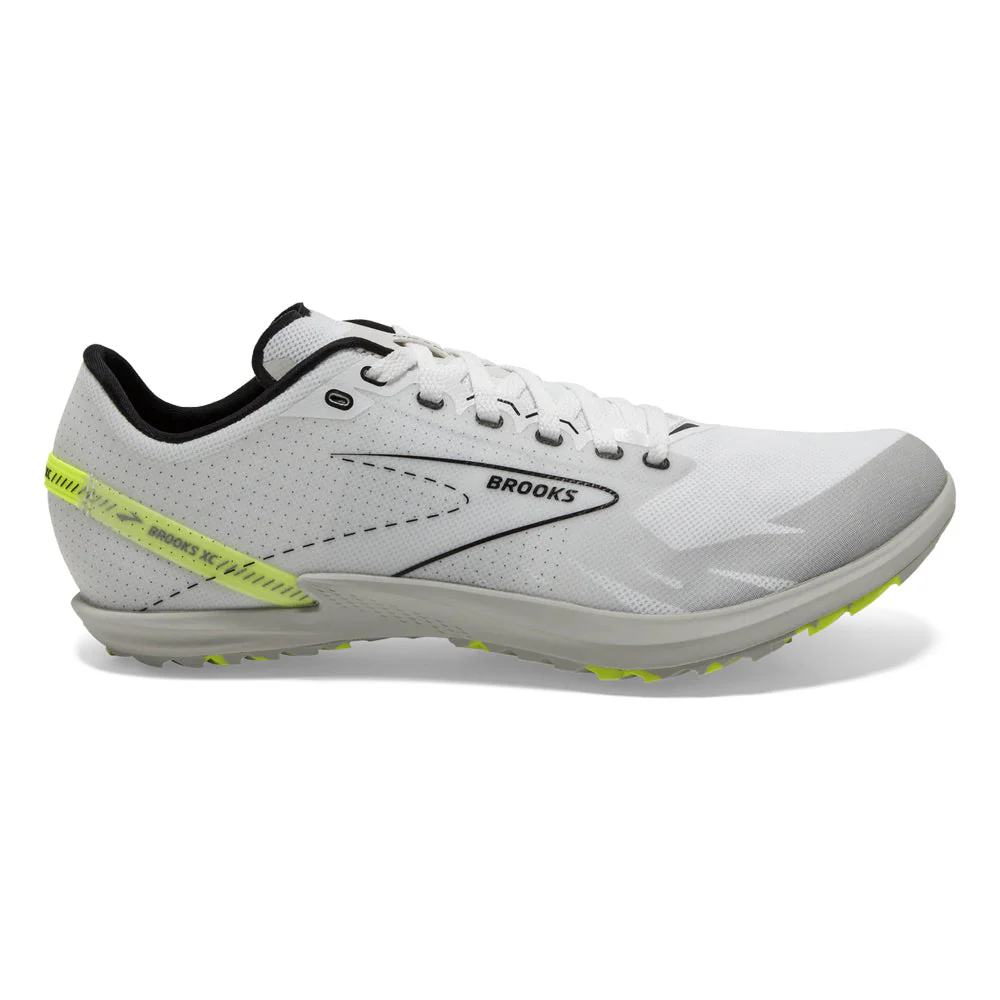 Men's Brooks Draft XC Spikeless, White/Black/Nightlife, 11 D Medium