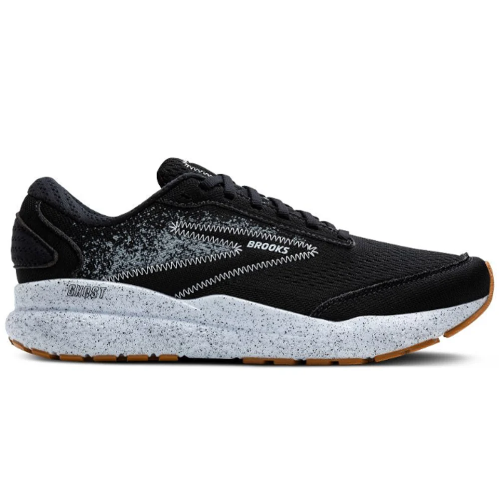 Men's Brooks Ghost 16, Black/Blackened Pearl/White, 8.5 D Medium