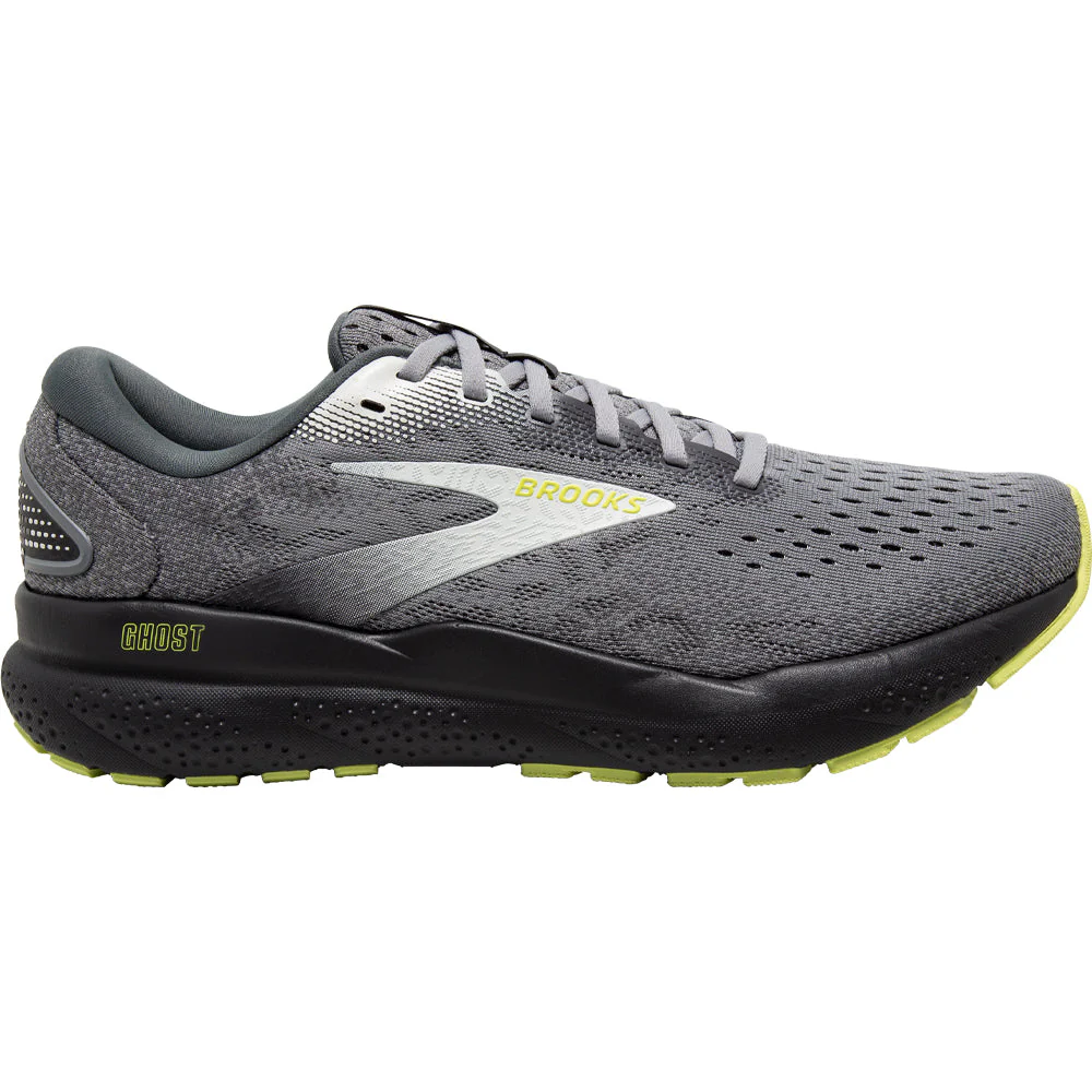 Men's Brooks Ghost 16, Primer/Grey/Lime, 15 2E Wide