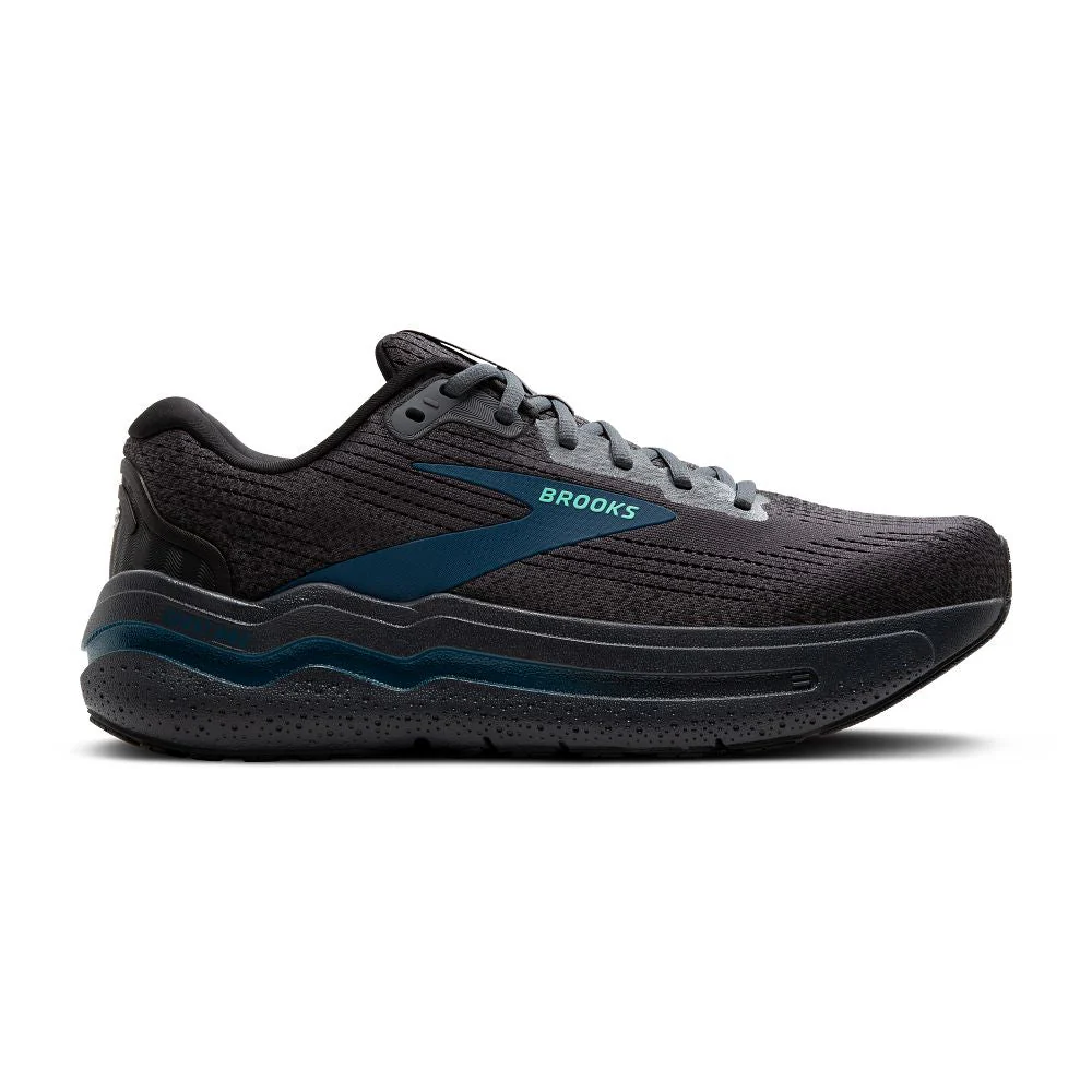 Men's Brooks Ghost Max 2, Ebony/Cockatoo/Blue Sapphire, 9.5 4E Extra Wide