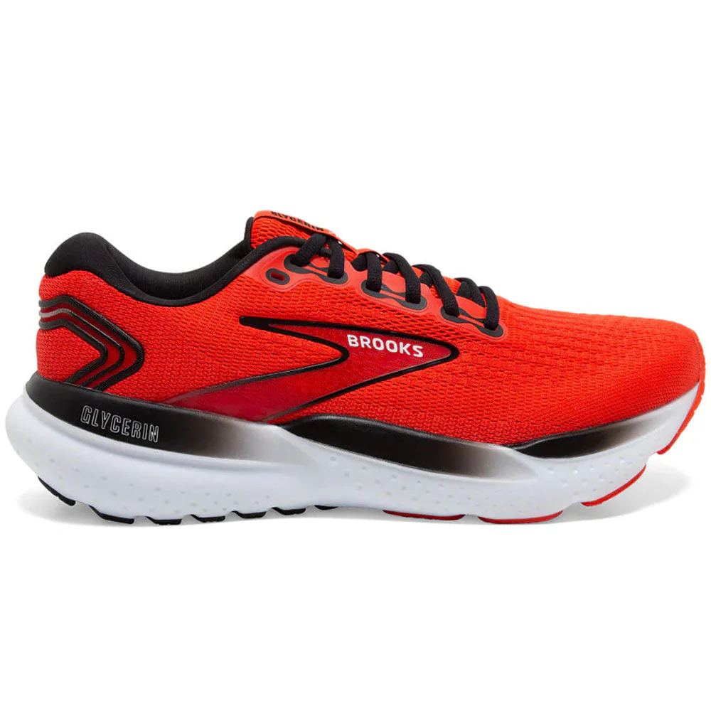Men's Brooks Glycerin 21, Grenadine/Salsa/Black, 12.5 D Medium