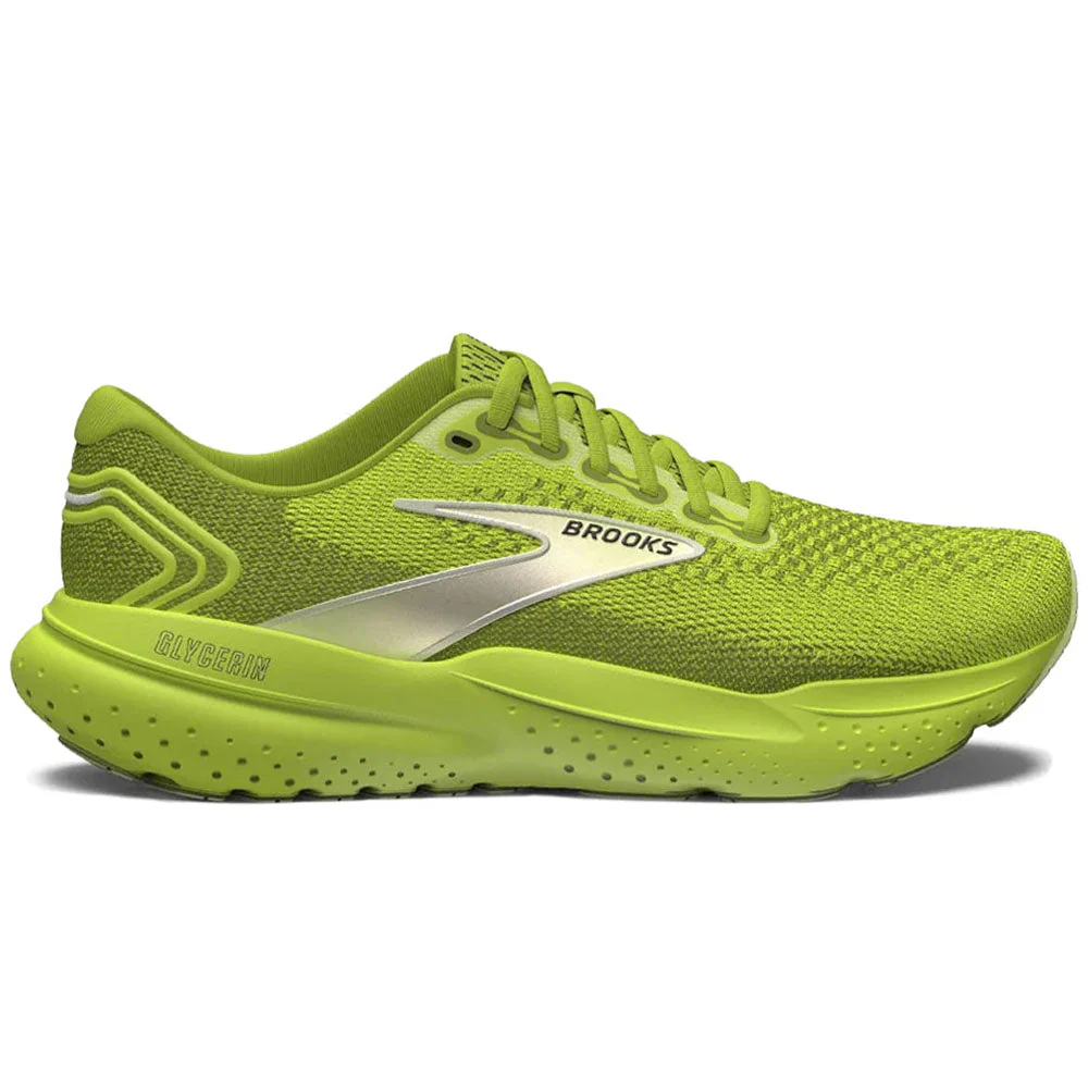 Men's Brooks Glycerin 21, Lovebird/Pale Yellow Lime, 9.5 D Medium
