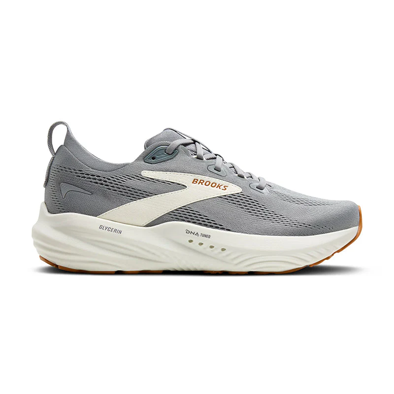 Men's Brooks Glycerin 22, Primer Gray/Gray/Honey Ginger, 11.5 D Medium