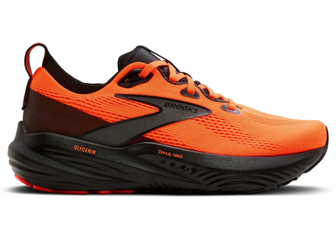Men's Brooks Glycerin 22, Orange/Black, 12.5 D Medium
