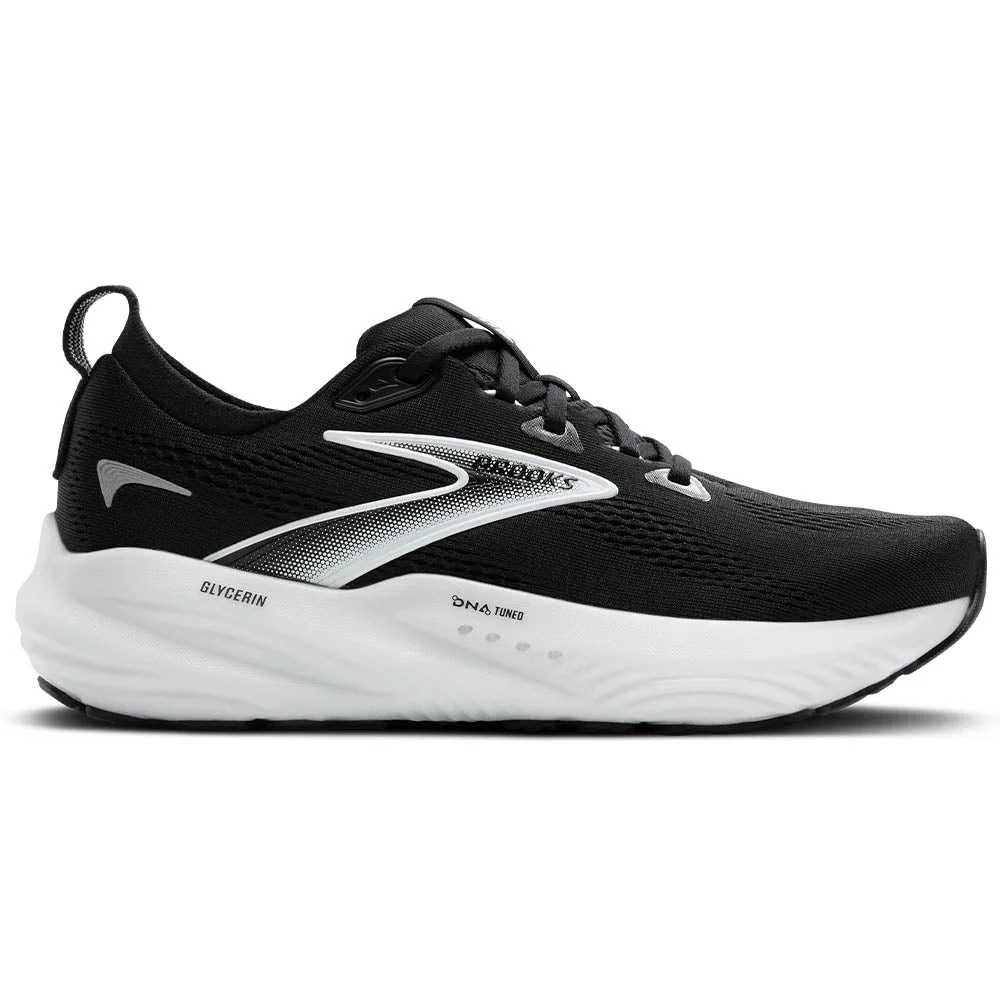 Men's Brooks Glycerin 22, Black/Grey/White, 8.5 2E Wide