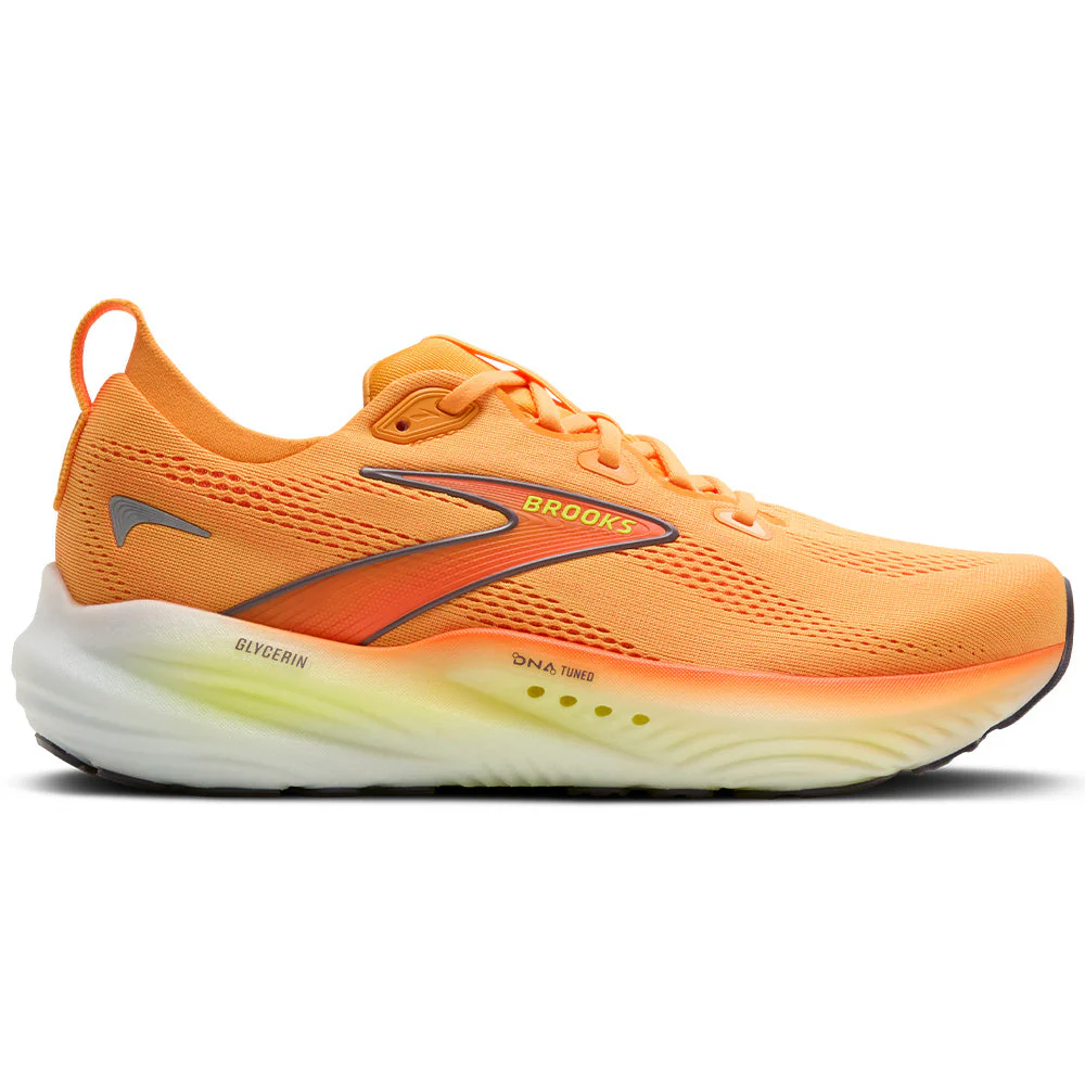 Men's Brooks Glycerin 22, Orange/Nightlife/White, 9.5 D Medium