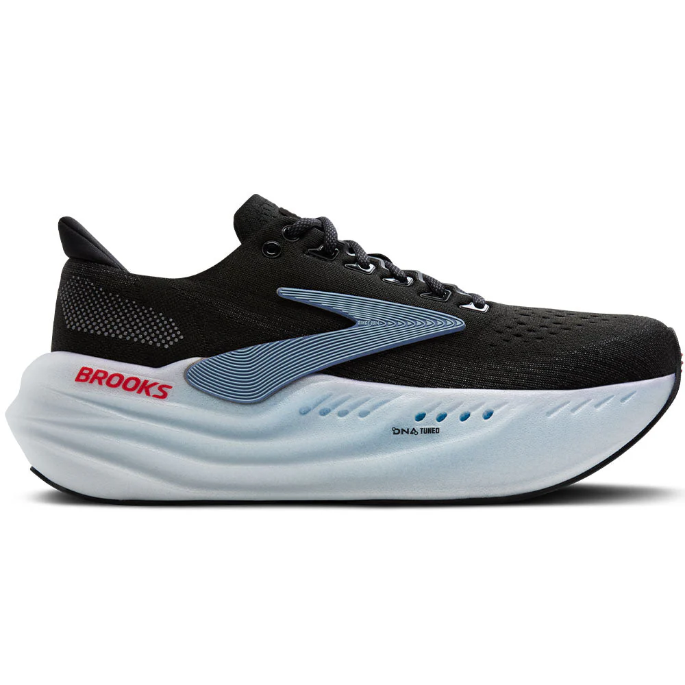 Men's Brooks Glycerin Max, Black/Ebony/Winter Sky, 8 D Medium