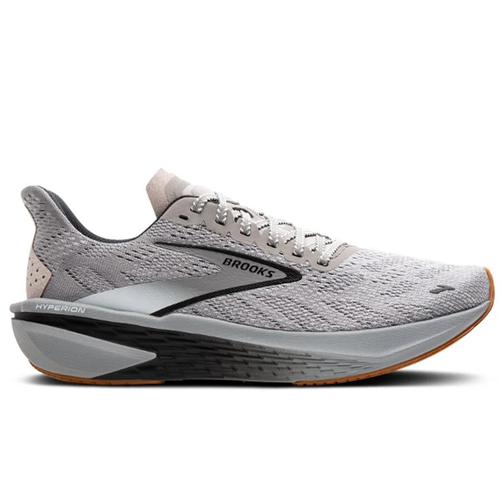 Men's Brooks Hyperion 2, Alloy/Bright White/Black, 9 D Medium