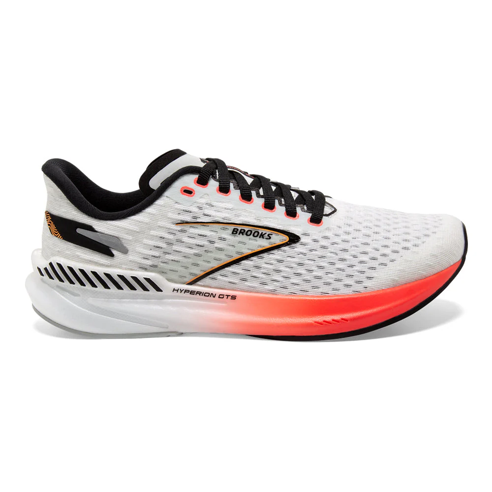 Men's Brooks Hyperion GTS, Blue/Fiery Coral/Orange, 7 D Medium