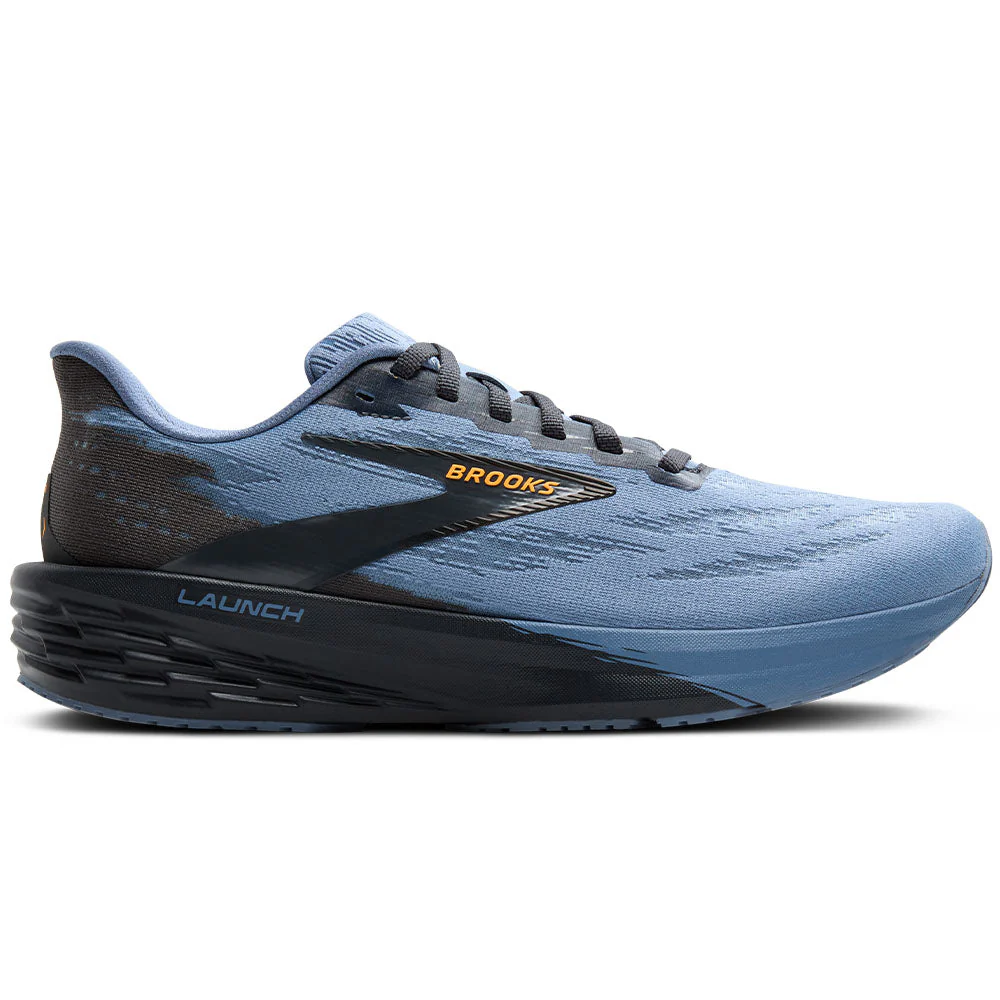 Men's Brooks Launch 11, Country Blue/Ebony/Orange, 8 D Medium