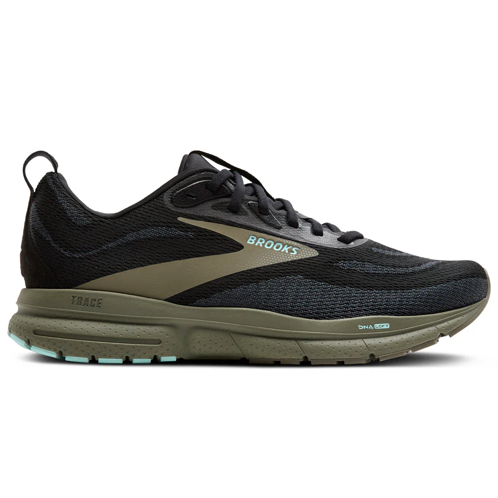 Men's Brooks Trace 4, Black/Ebony/Dusty Olive, 13 D Medium