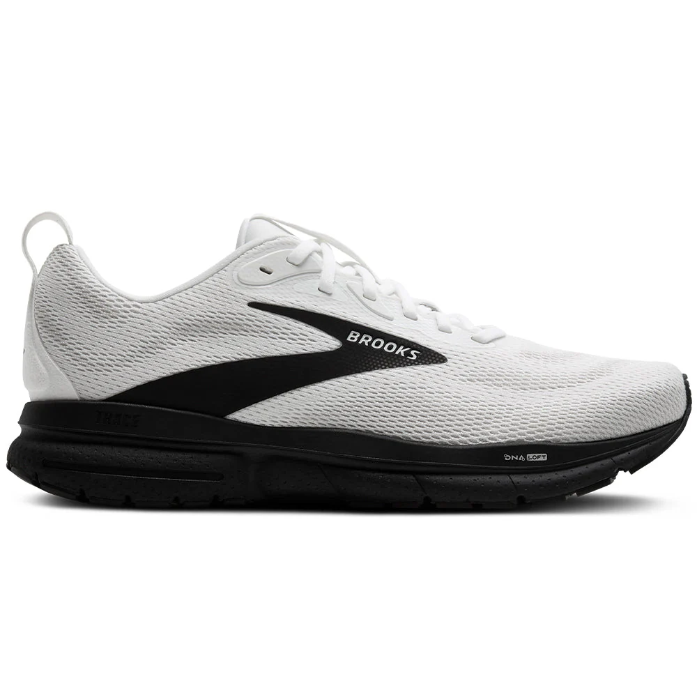 Men's Brooks Trace 4, Bright White/Oyster/Black, 11 D Medium