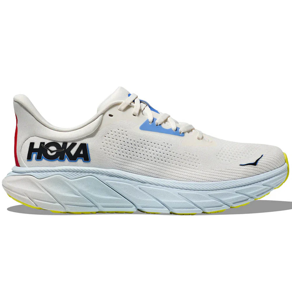 Men's Hoka Arahi 7, Blanc De Blanc/Virtual Blue, 12 D Medium