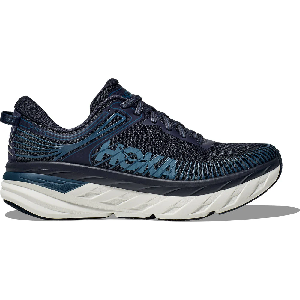 Men's Hoka Bondi 7, Outerspace/White, 9.5 D Medium
