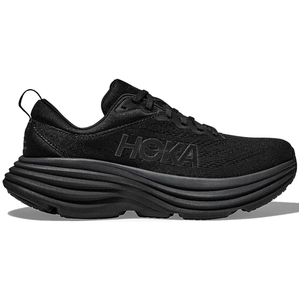 Men's Hoka Bondi 8, Black/Black, 12 4E Extra Wide