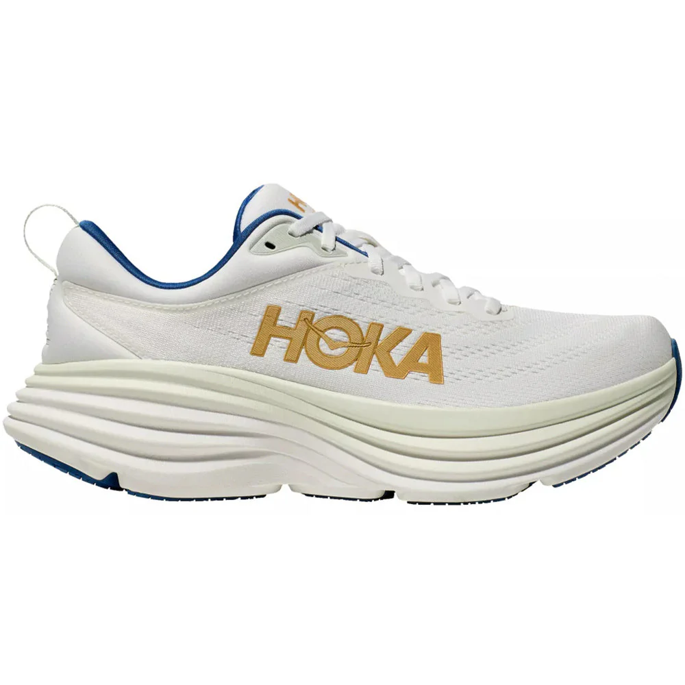 Men's Hoka Bondi 8, Frost/Gold, 12.5 D Medium