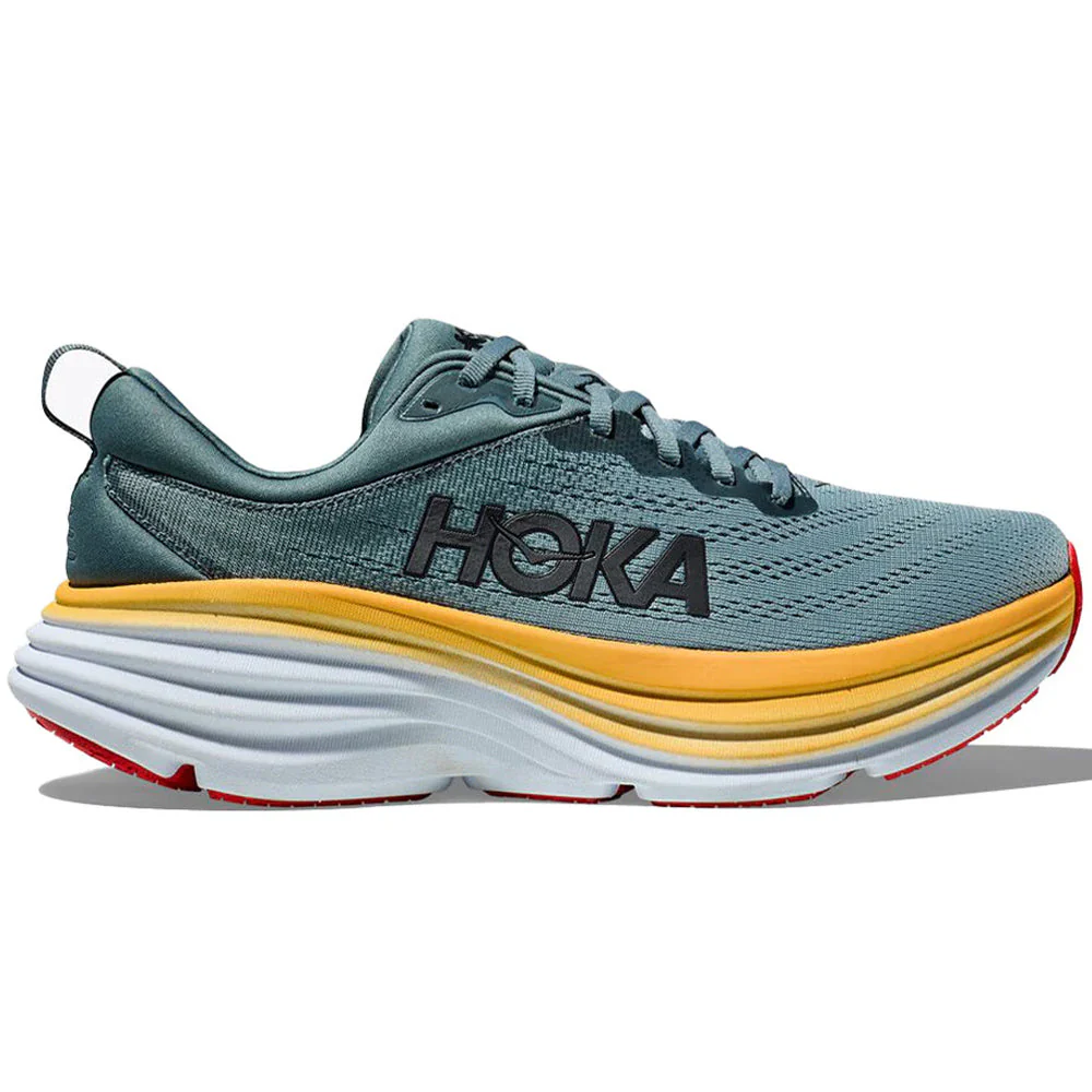 Men's Hoka Bondi 8, Goblin Blue/Mountain Spring, 12.5 D Medium